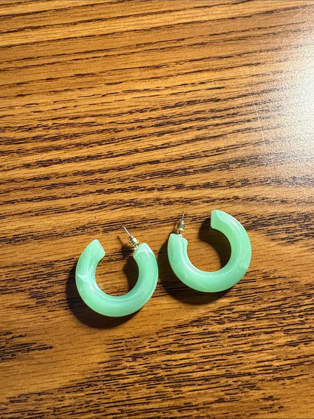 Mint Green Hoop Earrings - Women Jewelry